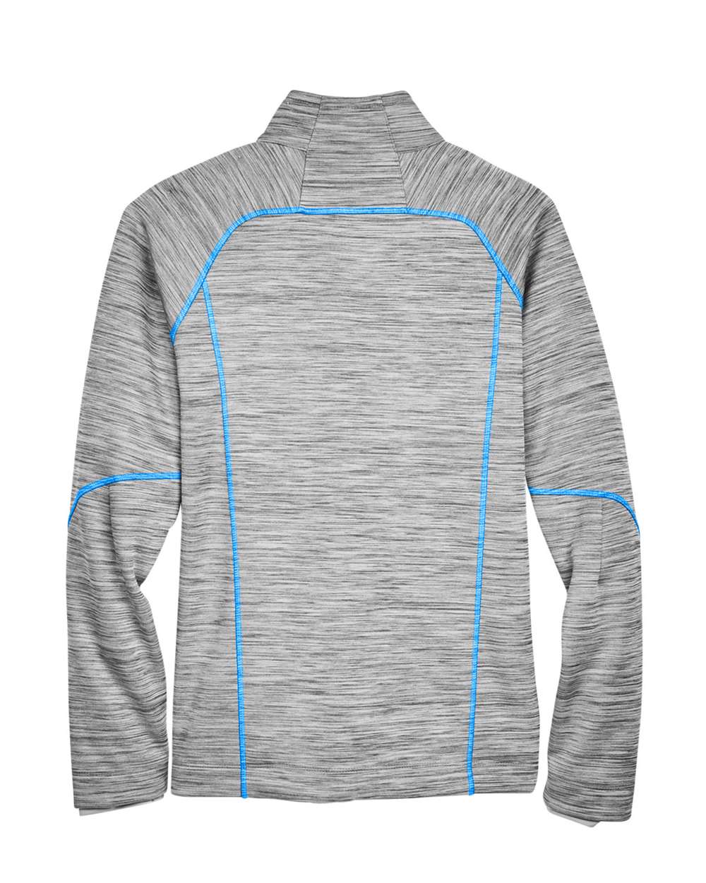 Men's Flux Mélange Bonded Fleece Jacket - Back - B269D3023 - Platinum/ Olympic Blue