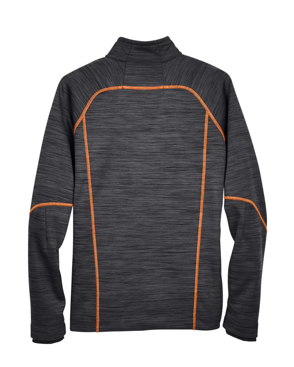 Men's Flux Mélange Bonded Fleece Jacket - Back - B269D3123 - Carbon/ Orange Soda
