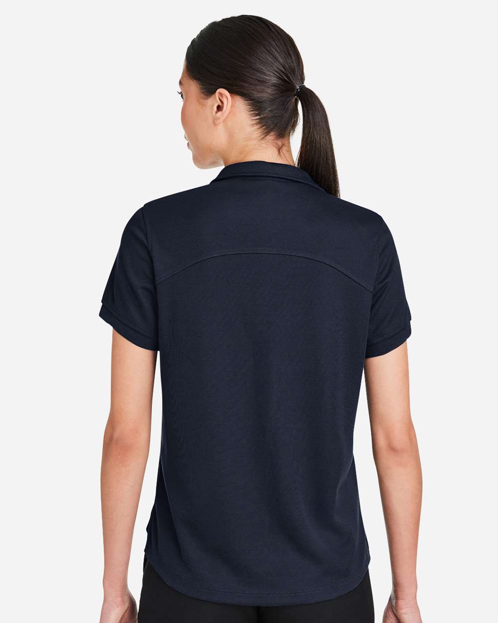 Women's Express Tech Performance Polo - OnModelBack - B165D3652 - Classic Navy