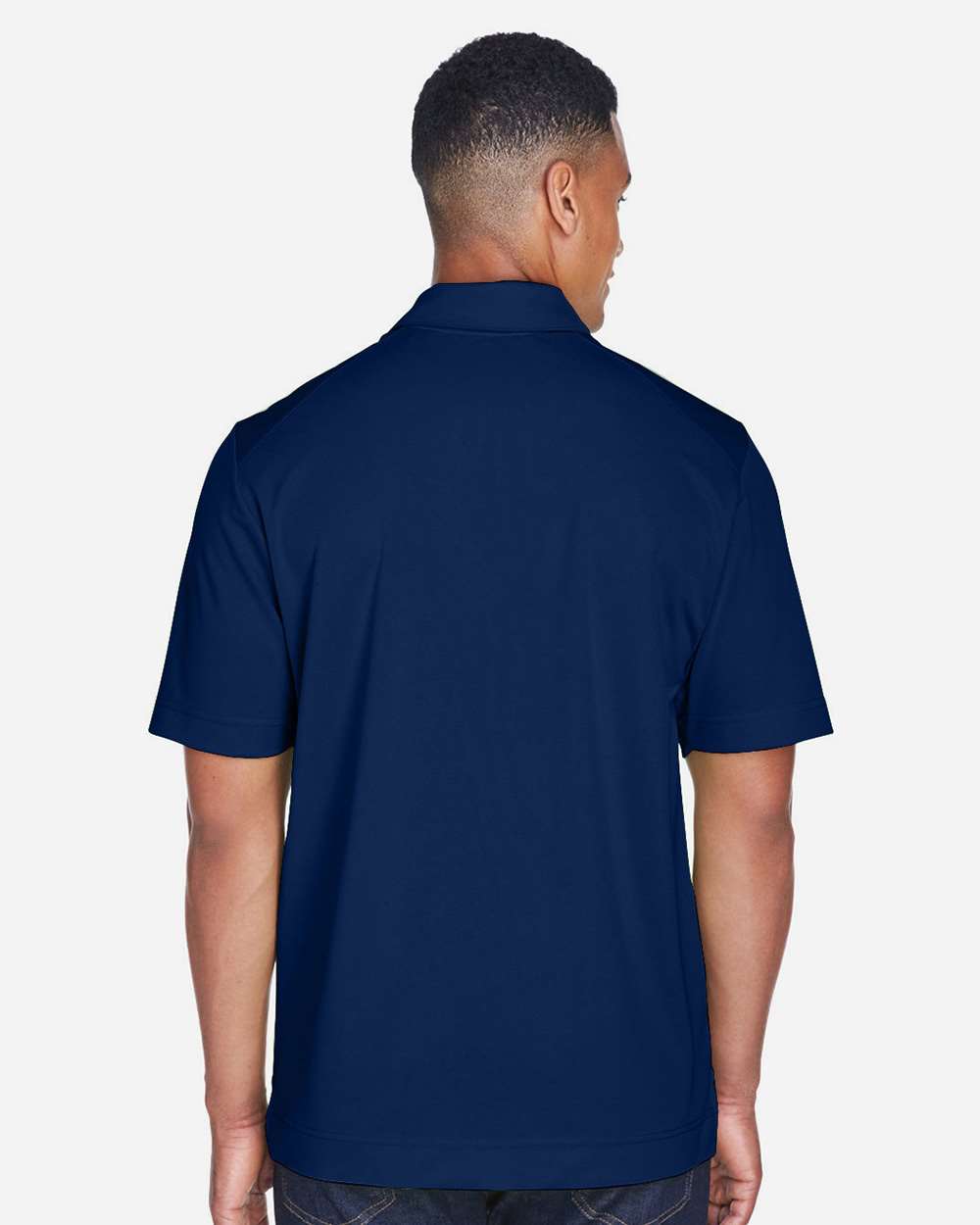 Men's Recycled Polyester Performance Pique Polo - OnModelBack - B254D3103 - Night