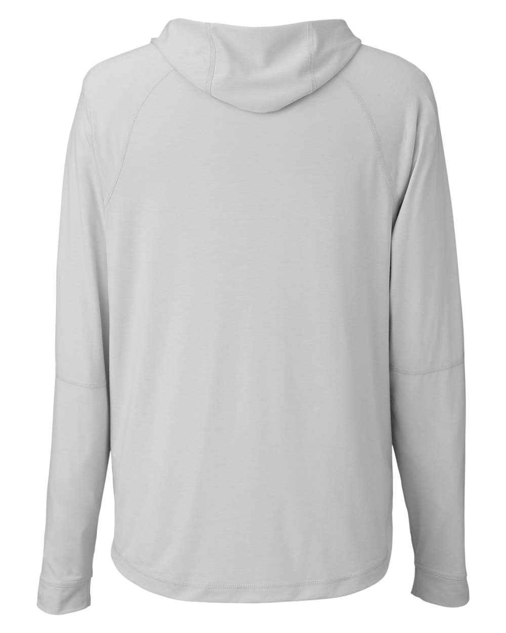 Unisex JAQ Stretch Performance Hooded Long Sleeve T-Shirt - Back - B161D3021 - Platinum