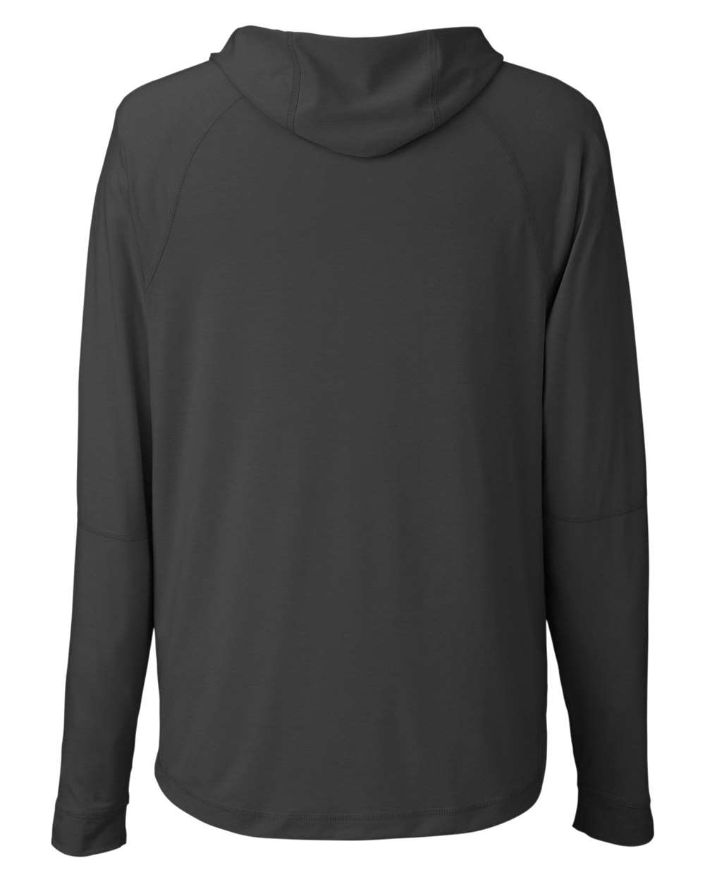 Unisex JAQ Stretch Performance Hooded Long Sleeve T-Shirt - Back - B161D3501 - Black