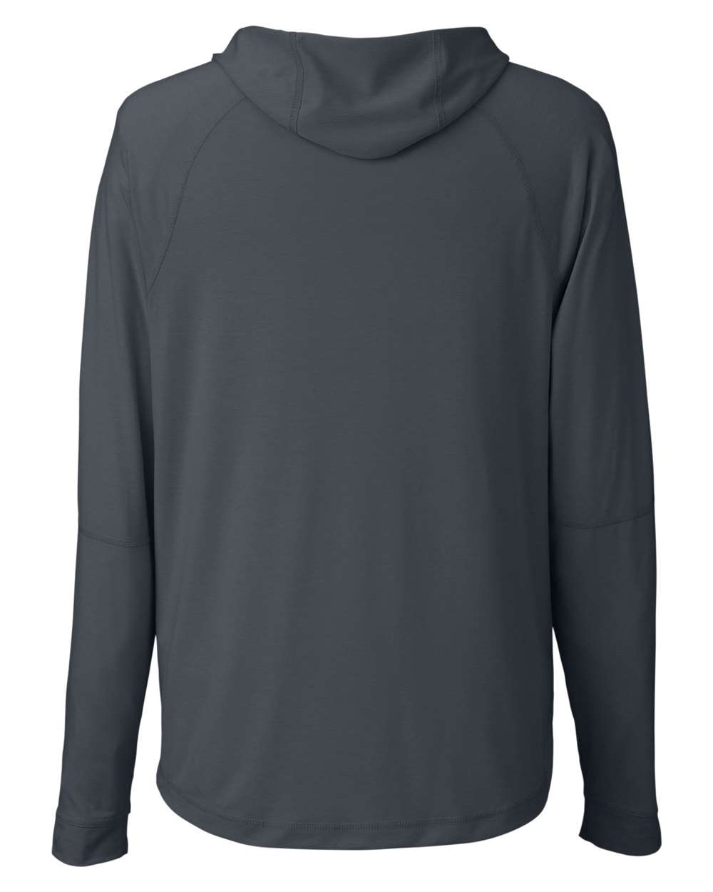 Unisex JAQ Stretch Performance Hooded Long Sleeve T-Shirt - Back - B161D3591 - Carbon