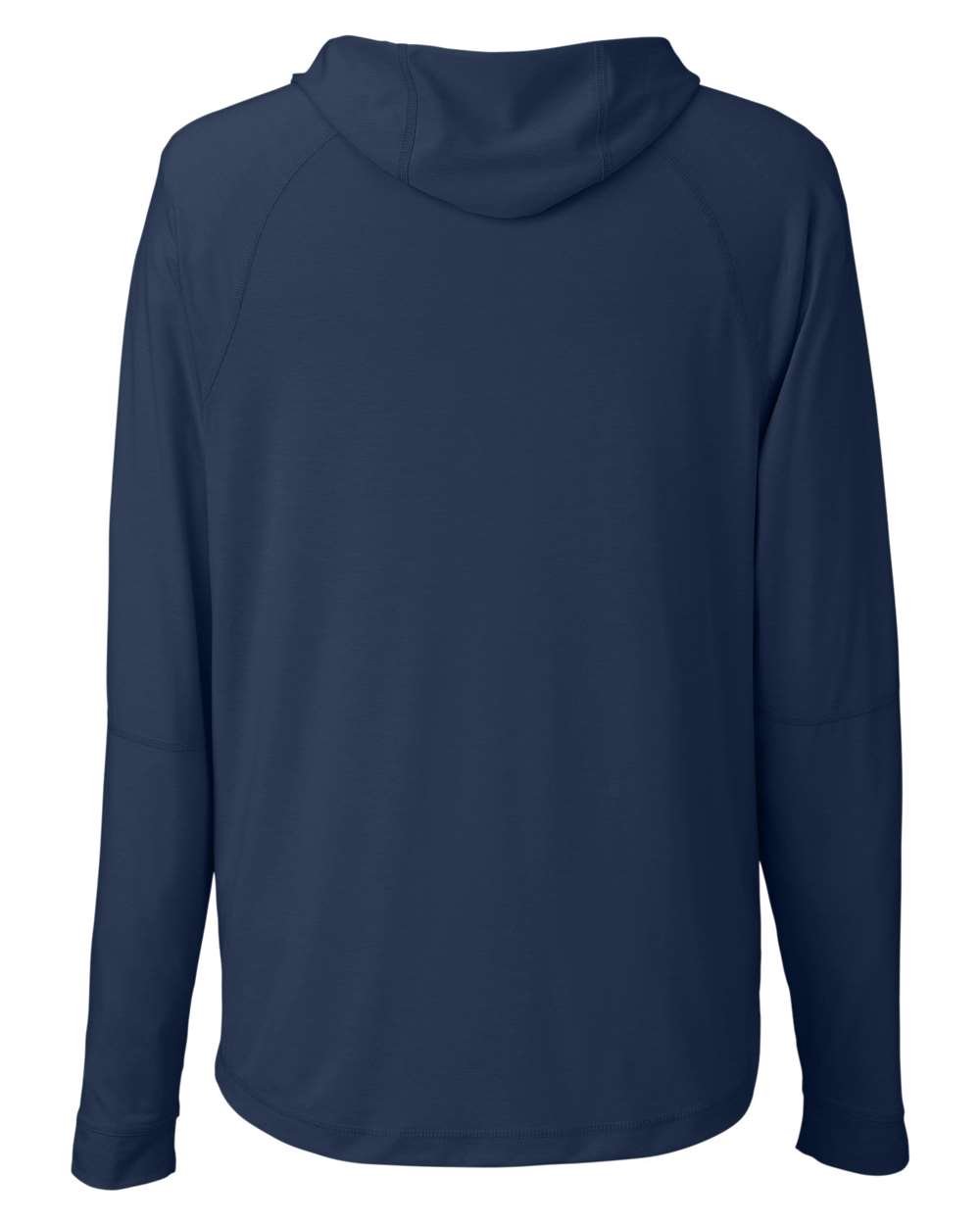Unisex JAQ Stretch Performance Hooded Long Sleeve T-Shirt - Back - B161D3651 - Classic Navy