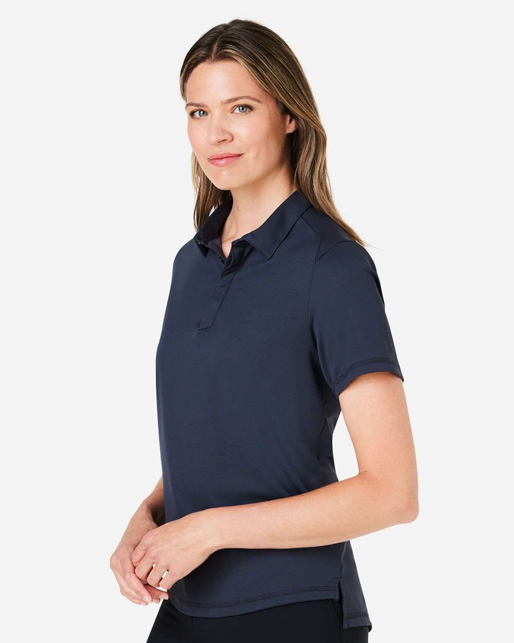 Women's Revive Coolcore® Polo - OnModelSide - B163D3652 - Classic Navy