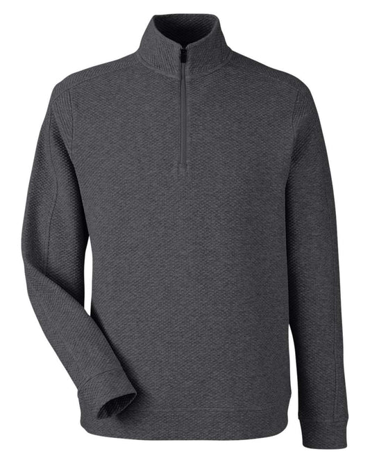 Men's Spirit Textured Quarter-Zip Pullover - Front - B207D3503 - Black Heather 