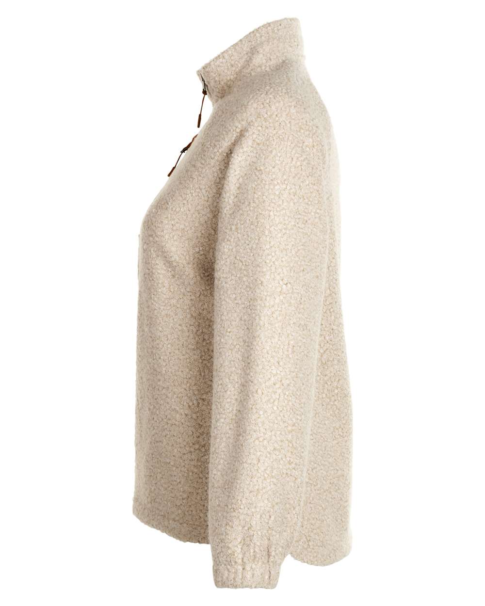 Women's Aura Sweater Fleece Quarter-Zip Pullover - DirectSide - B200D3242 - Oatmeal Heather/ Teak