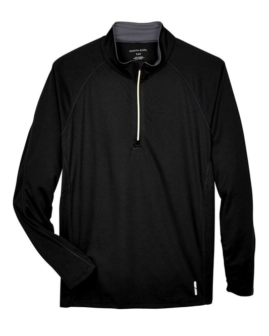 Men's Radar Performance Quarter-Zip Pullover - Front - B147D3503 - Black