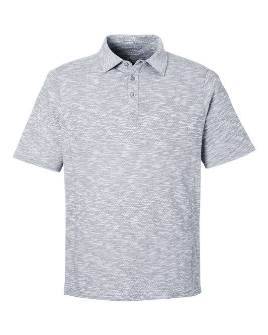 Men's Eclipse Jacquard Polo - Front - B166D3503 - Black Heather