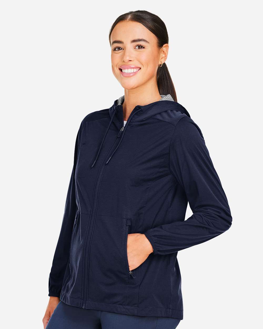 Women's Network Lightweight Jacket - OnModelSide - B212D3652 - Classic Navy Heather