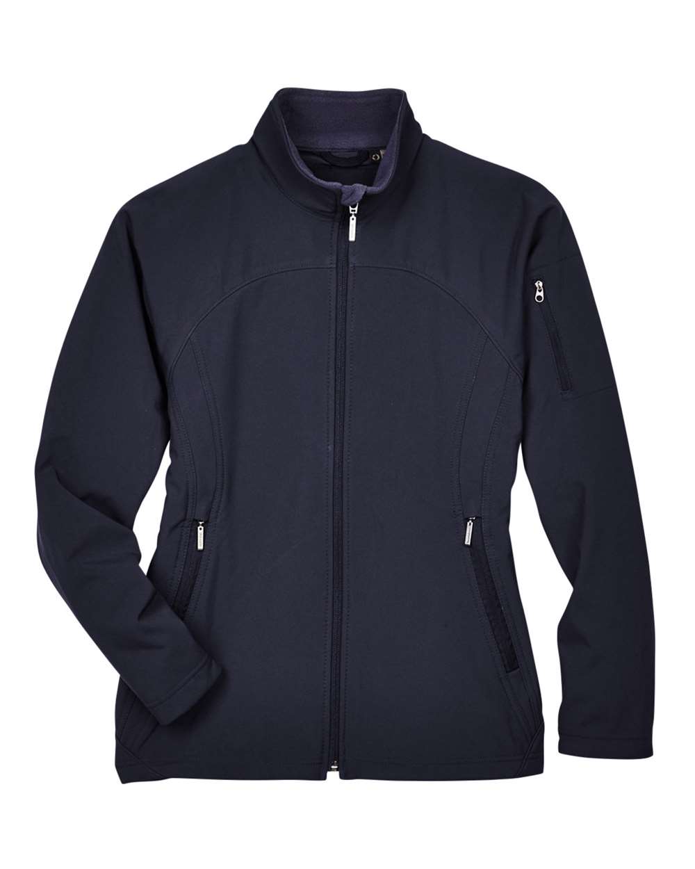 Women's 3-Layer Fleece Performance Soft Shell Jacket - Front - B105D3653 - Midnight Navy