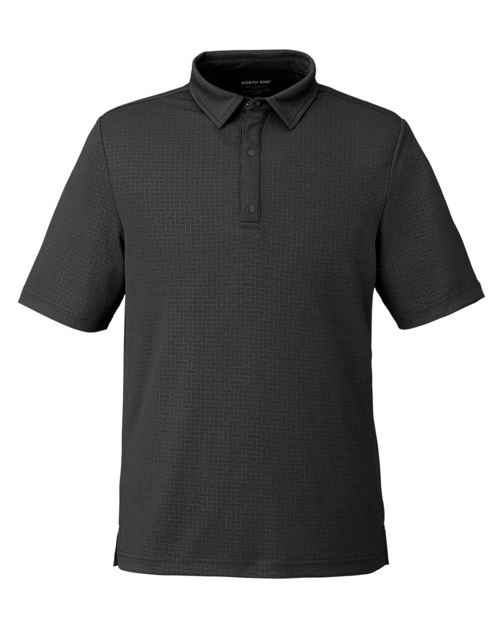Men's Replay Recycled Pique Polo - Front - B159D3503 - Black