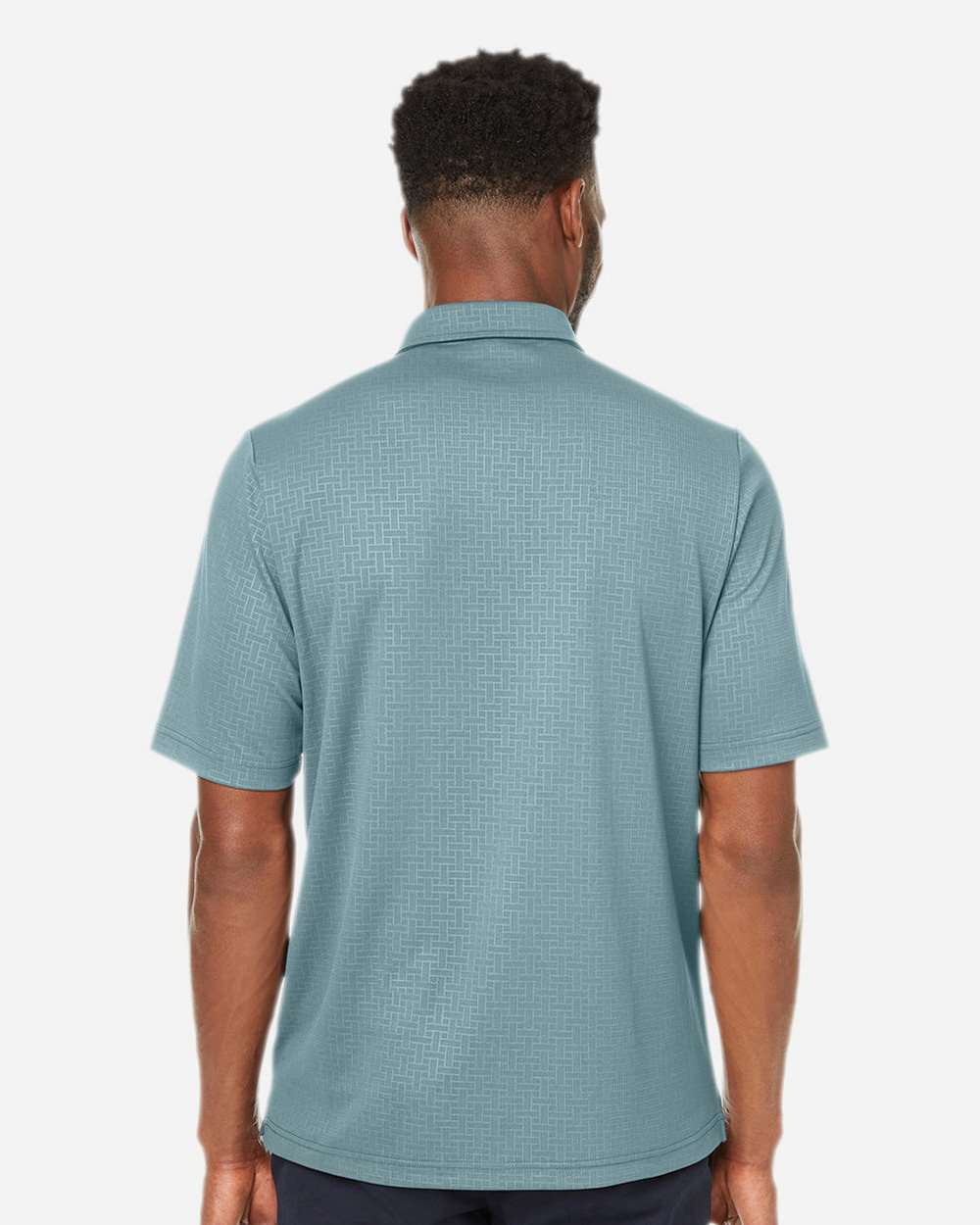 Men's Replay Recycled Pique Polo - OnModelBack - B159D3253 - Opal Blue