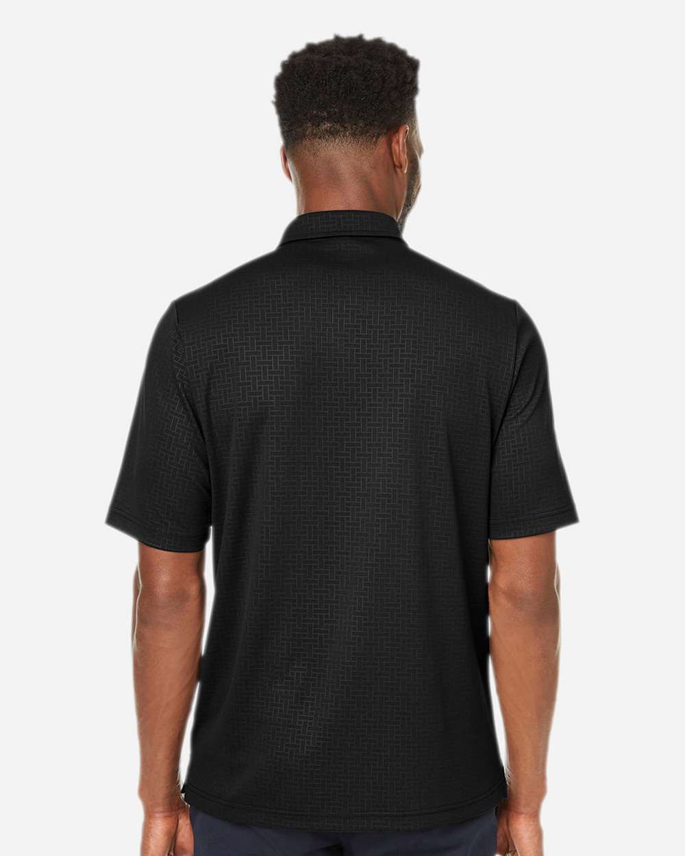 Men's Replay Recycled Pique Polo - OnModelBack - B159D3503 - Black