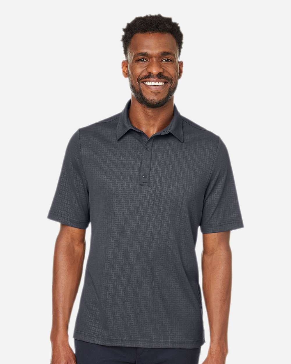 Men's Replay Recycled Pique Polo - OnModelFront - B159D3593 - Carbon