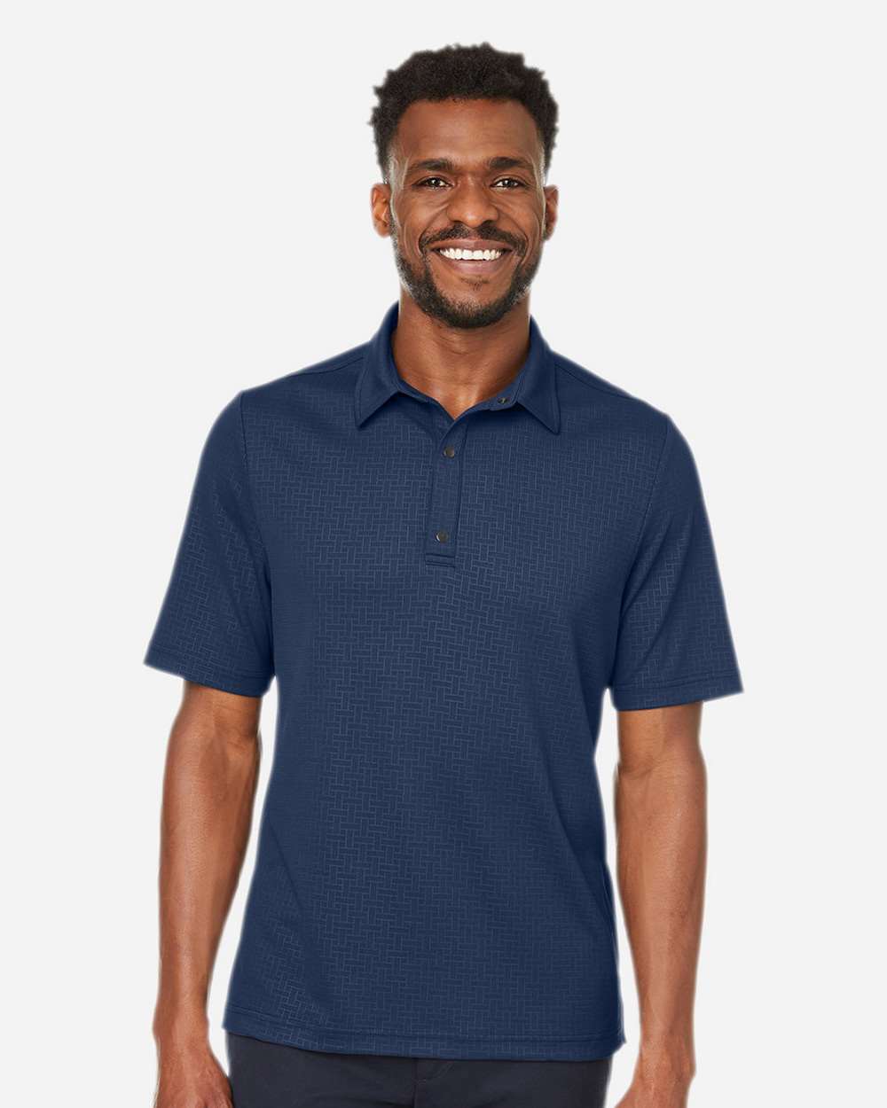 Men's Replay Recycled Pique Polo - OnModelFront - B159D3653 - Classic Navy