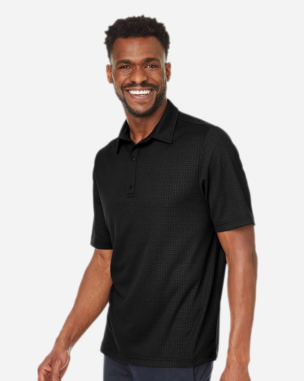 Men's Replay Recycled Pique Polo - OnModelSide - B159D3503 - Black