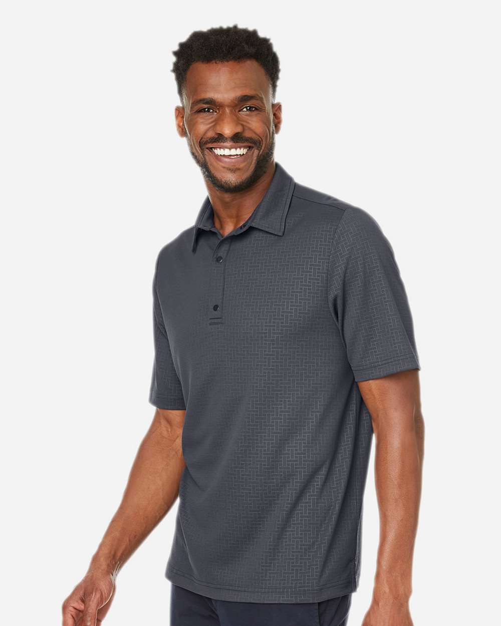 Men's Replay Recycled Pique Polo - OnModelSide - B159D3593 - Carbon