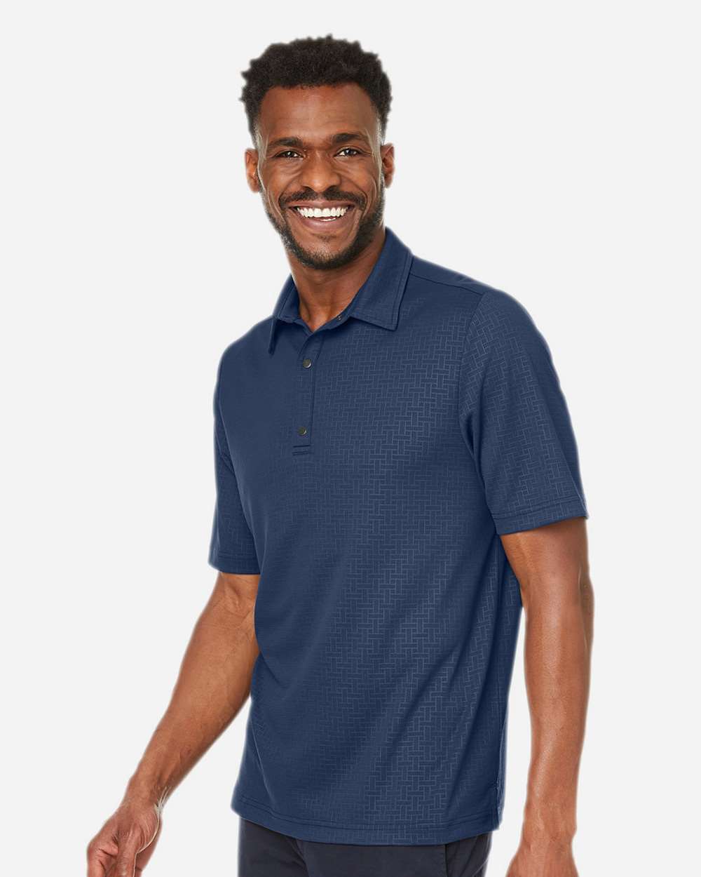 Men's Replay Recycled Pique Polo - OnModelSide - B159D3653 - Classic Navy