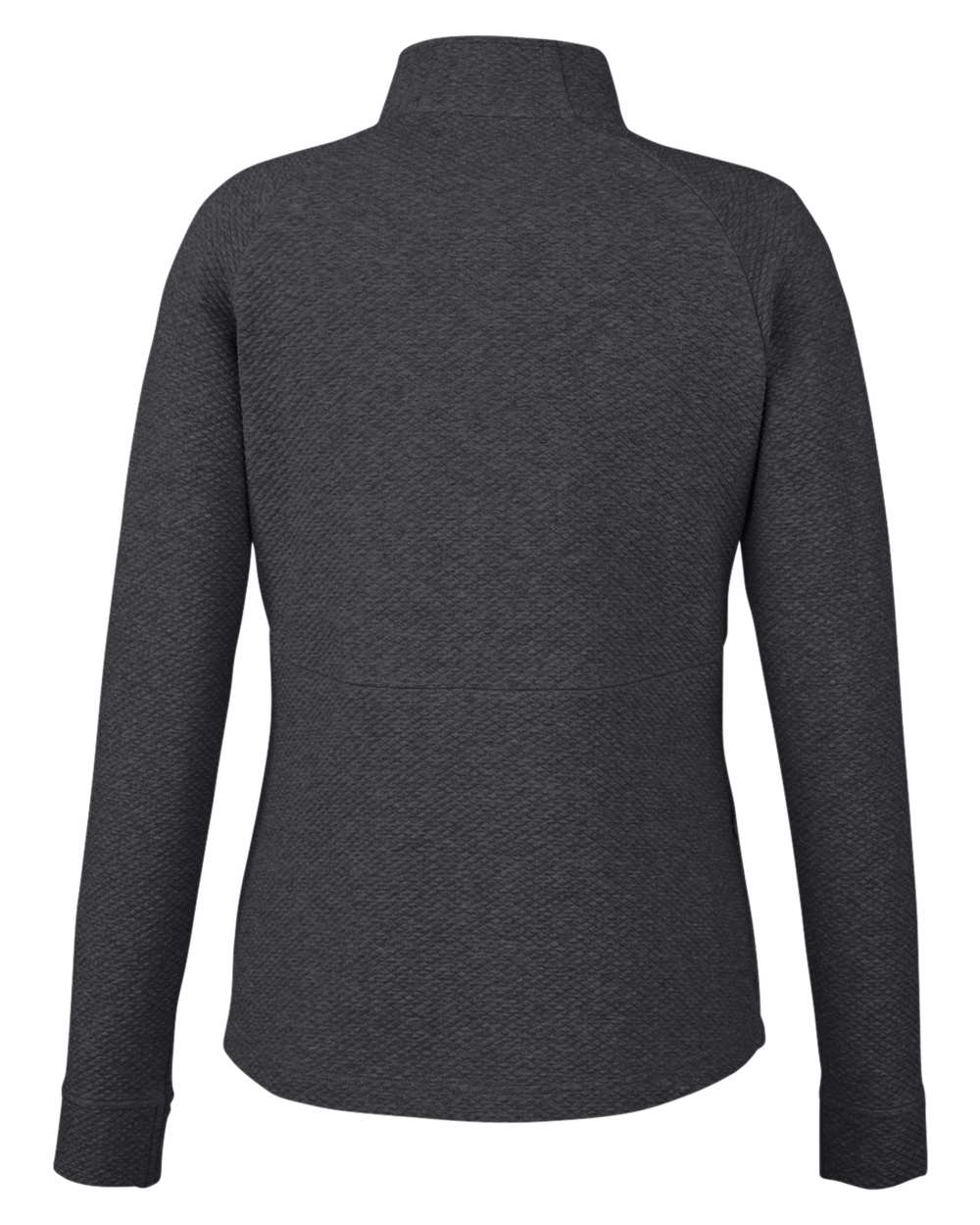 Women's Spirit Textured Quarter-Zip Pullover - Back - B208D3502 - Black Heather 