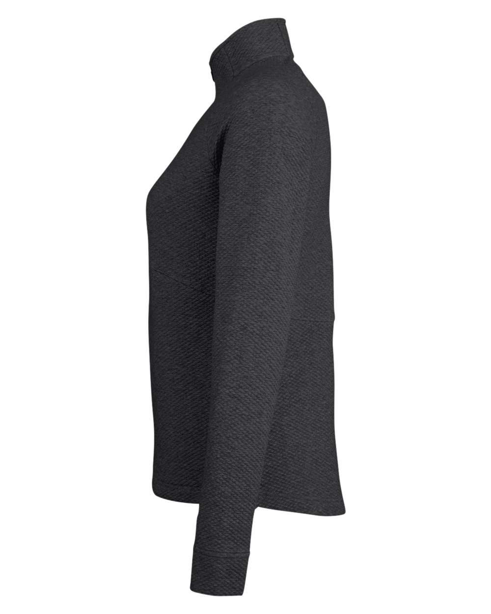 Women's Spirit Textured Quarter-Zip Pullover - DirectSide - B208D3502 - Black Heather 