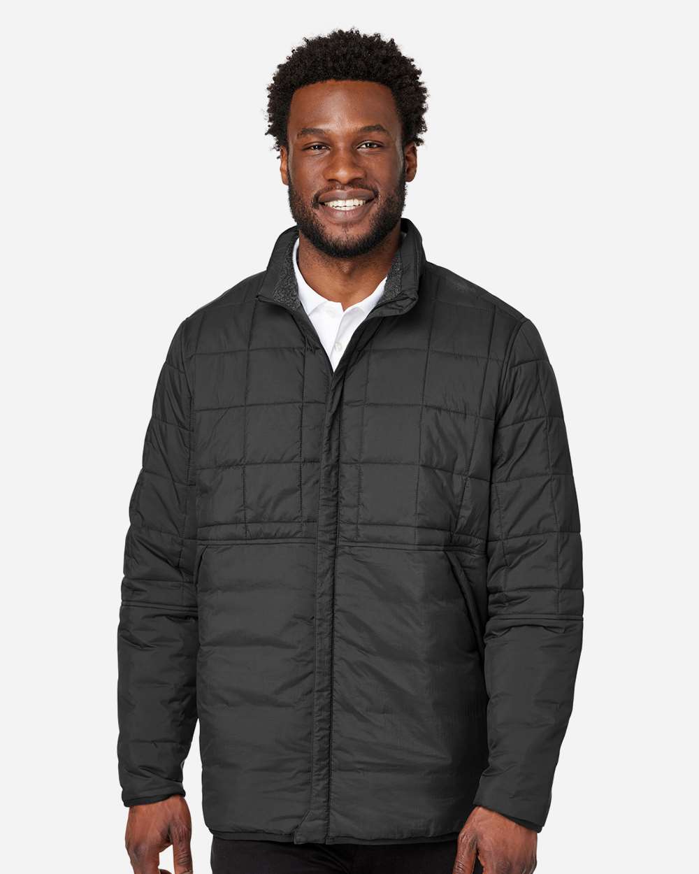 Unisex Aura Fleece-Lined Jacket - OnModelFront - B205D3502 - Black