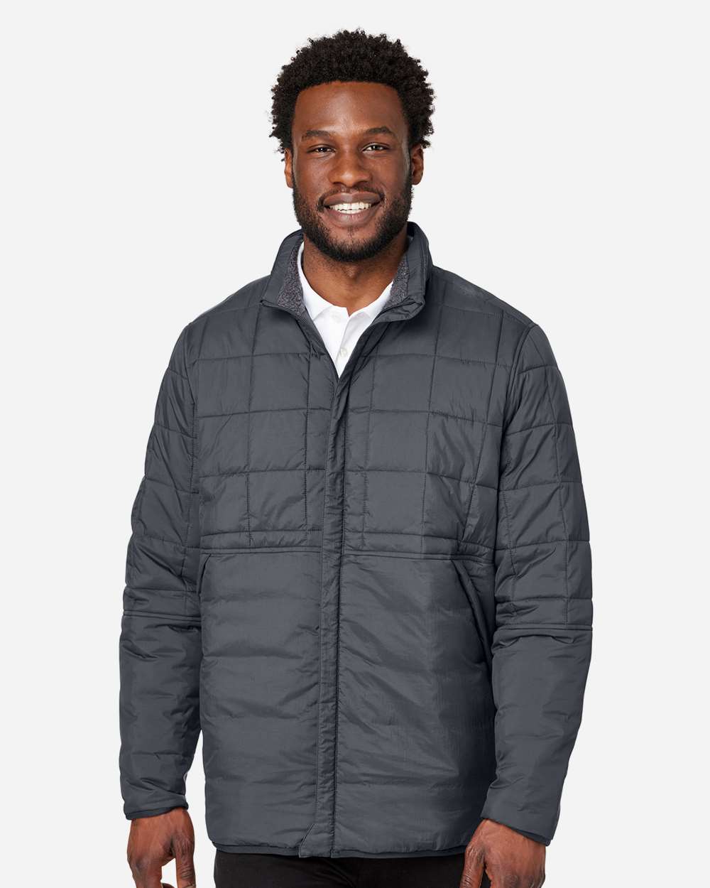 Unisex Aura Fleece-Lined Jacket - OnModelFront - B205D3592 - Carbon