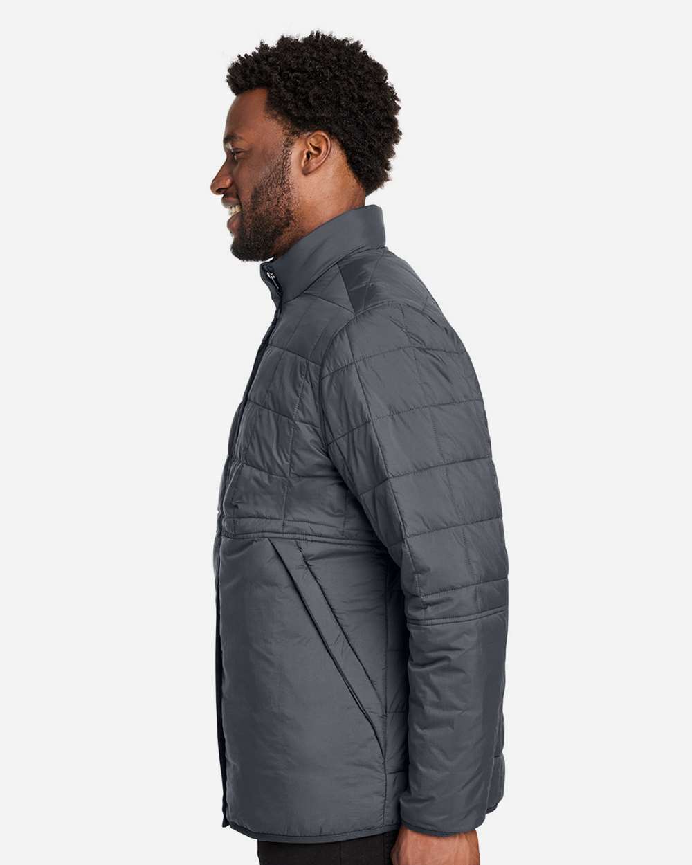 Unisex Aura Fleece-Lined Jacket - OnModelSide - B205D3592 - Carbon