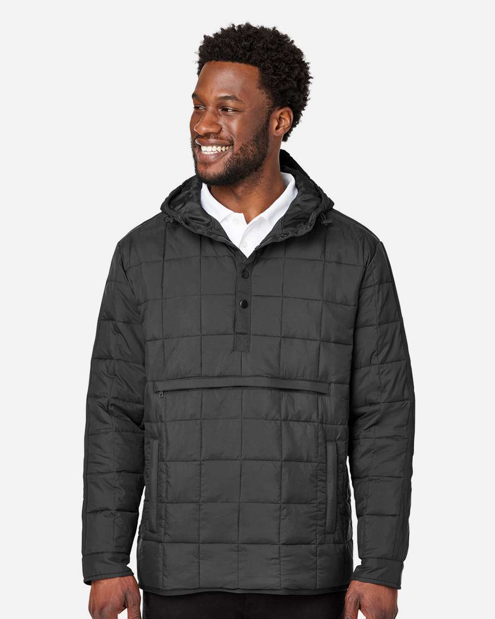 Unisex Aura Packable Anorak - OnModelFront - B206D3502 - Black