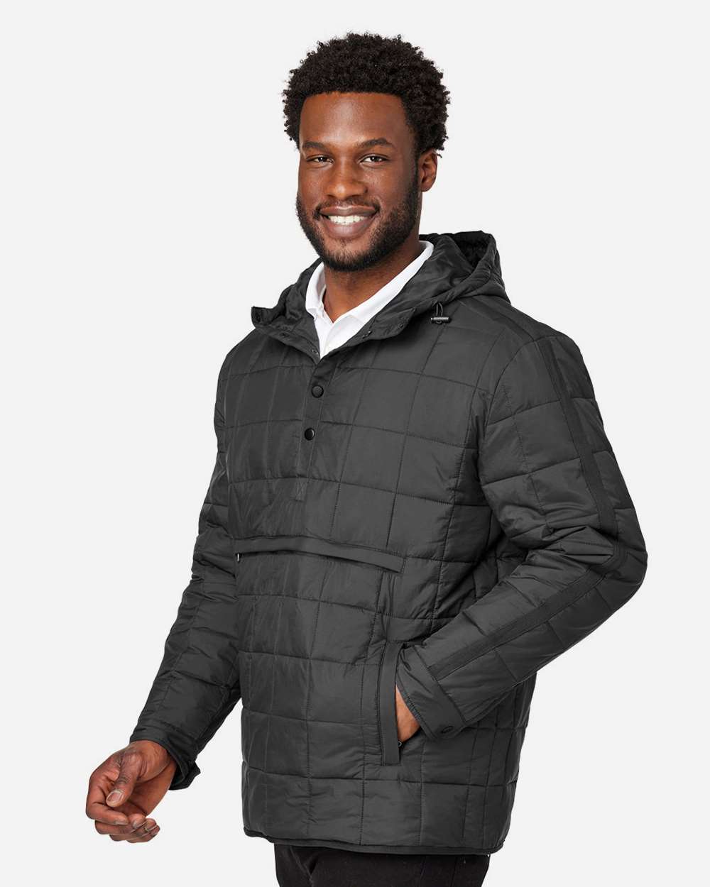 Unisex Aura Packable Anorak - OnModelSide - B206D3502 - Black