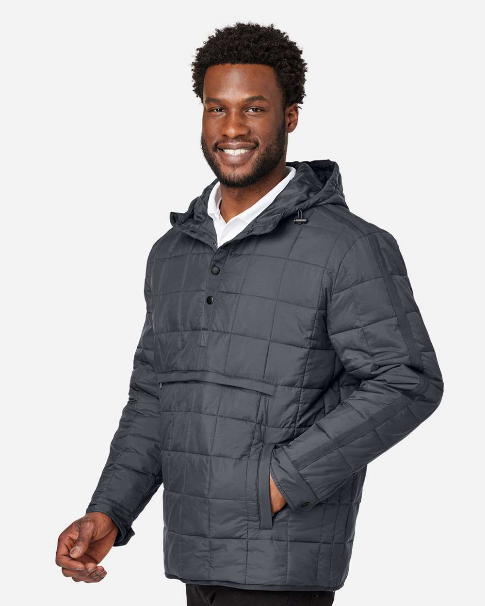 Unisex Aura Packable Anorak - OnModelSide - B206D3592 - Carbon