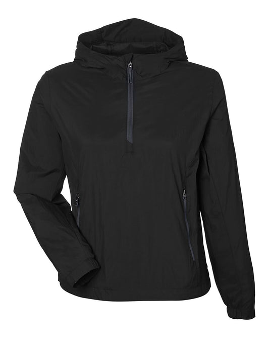 Women's Aura Lightweight Packable Anorak - Front - B214D3502 - Black/ Carbon