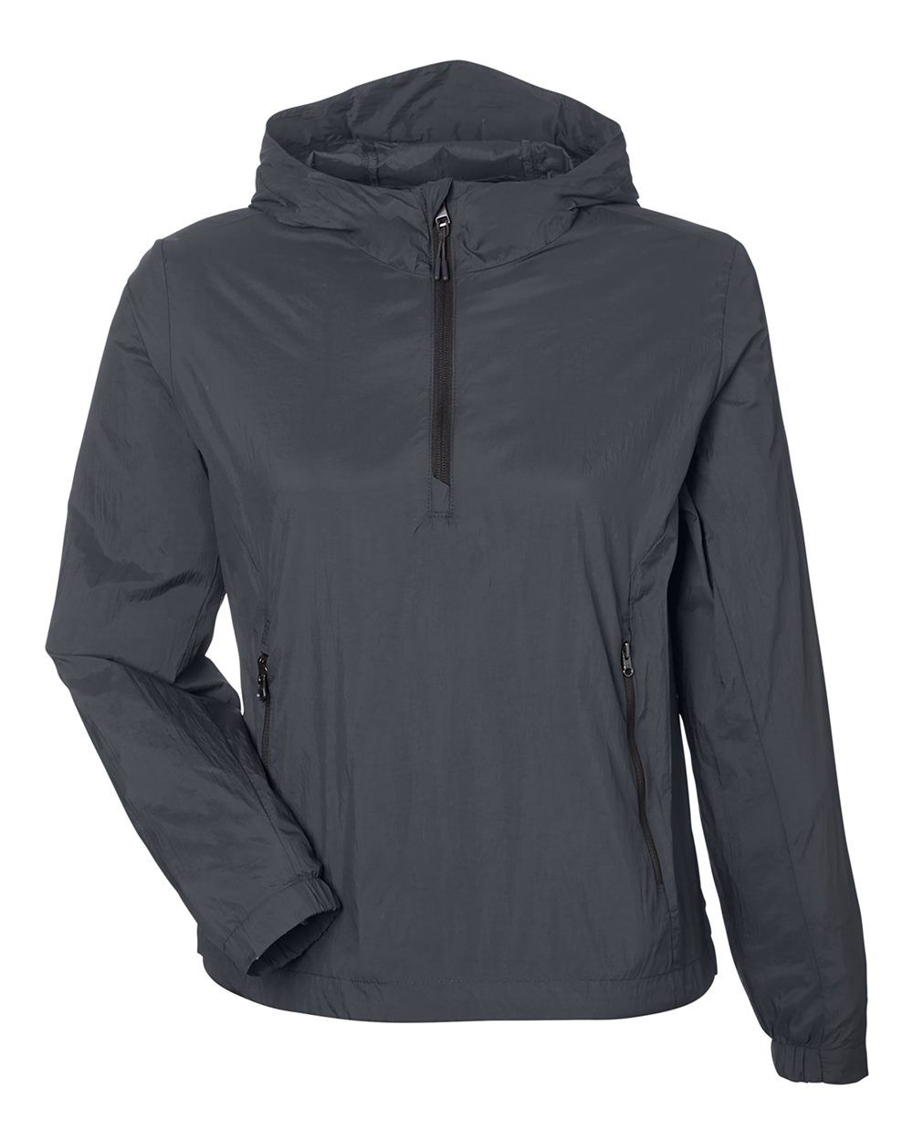 Women's Aura Lightweight Packable Anorak - Front - B214D3592 - Carbon/ Black