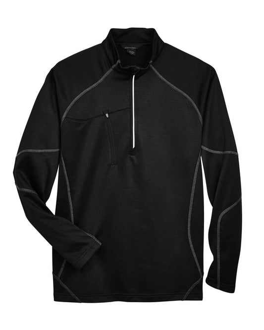 Men's Catalyst Performance Fleece Quarter-Zip Pullover - Front - B145D3503 - Black
