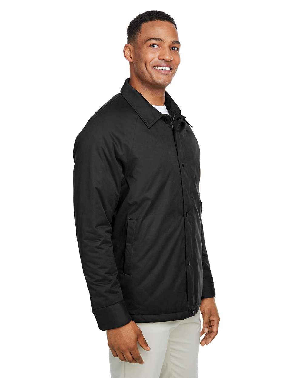 Unisex Apex Coach Jacket - OnModelSide - B204D3502 - Black