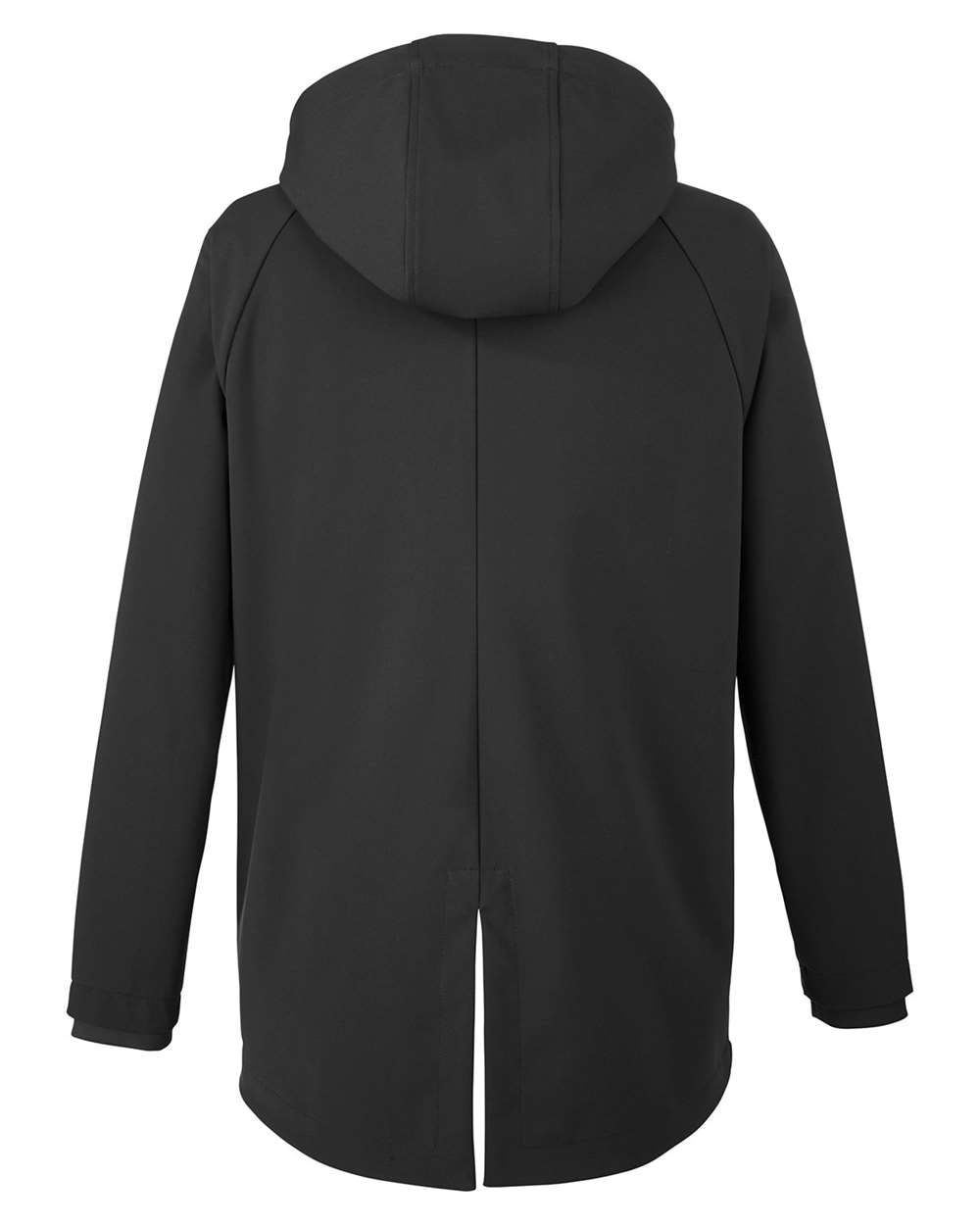 Women's City Hybrid Soft Shell Hooded Jacket - Back - B203D3502 - Black