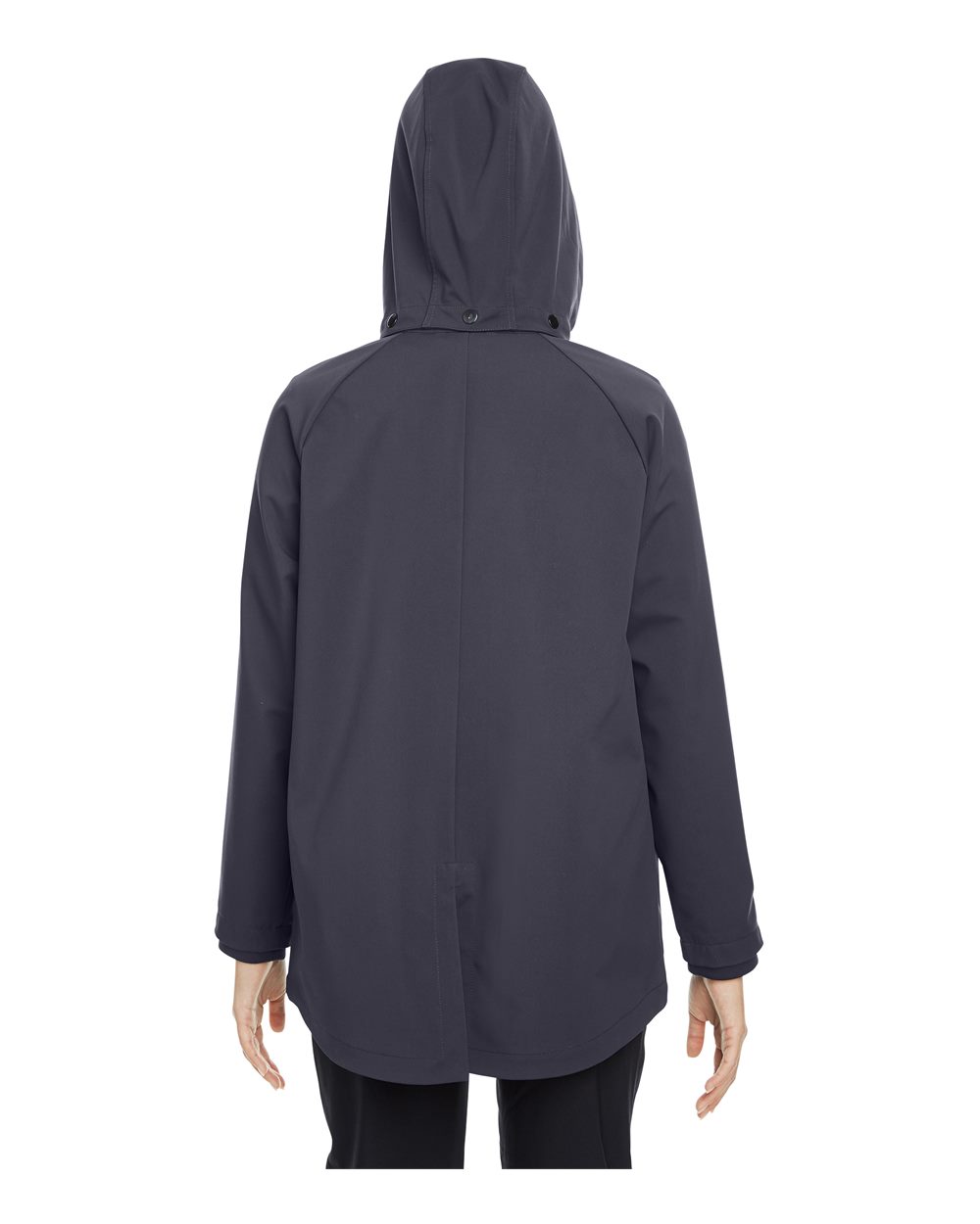 Women's City Hybrid Soft Shell Hooded Jacket - OnModelBack - B203D3592 - Carbon
