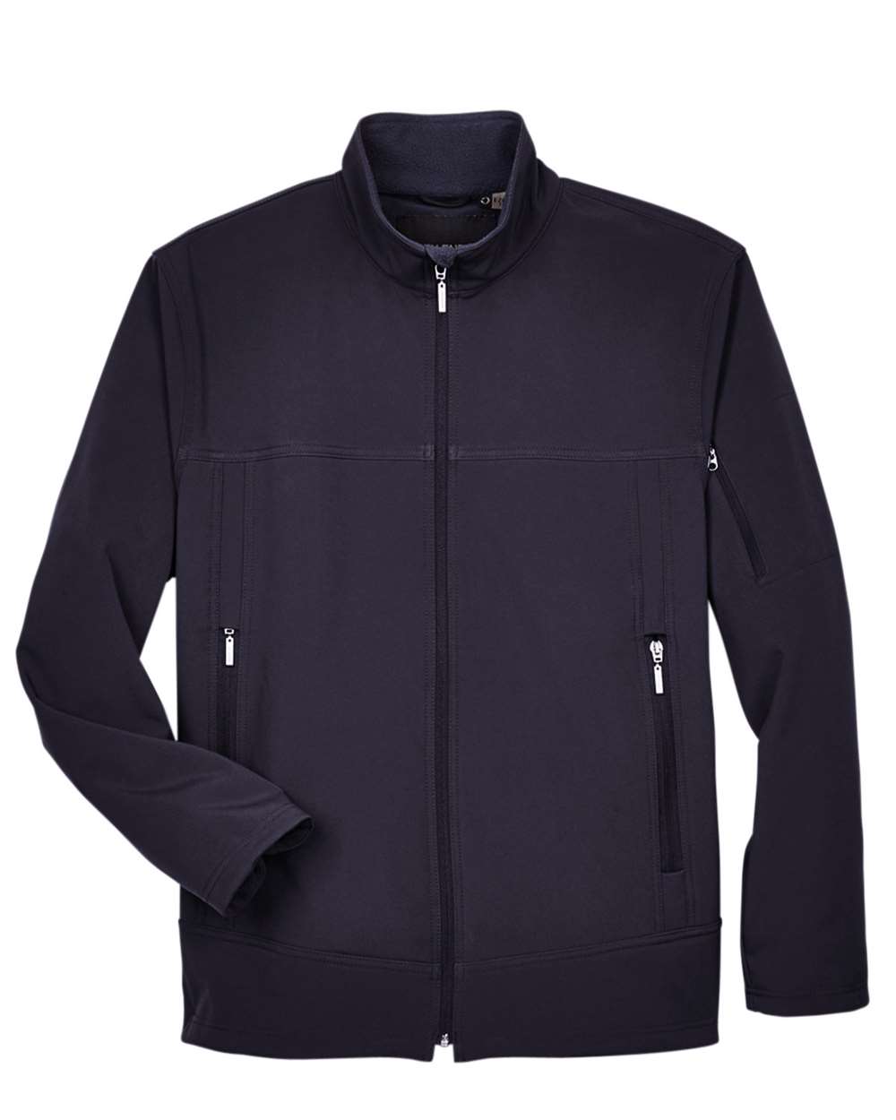 Men's Three layer Fleece Performance Soft Shell Jacket - Front - B132D3653 - Midnight Navy