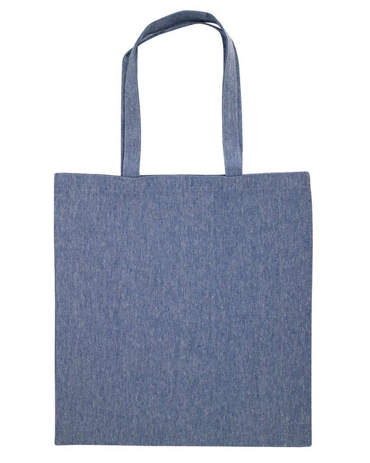 Midweight Recycled Tote Bag - Front - B09266250 - Heather Medium Blue