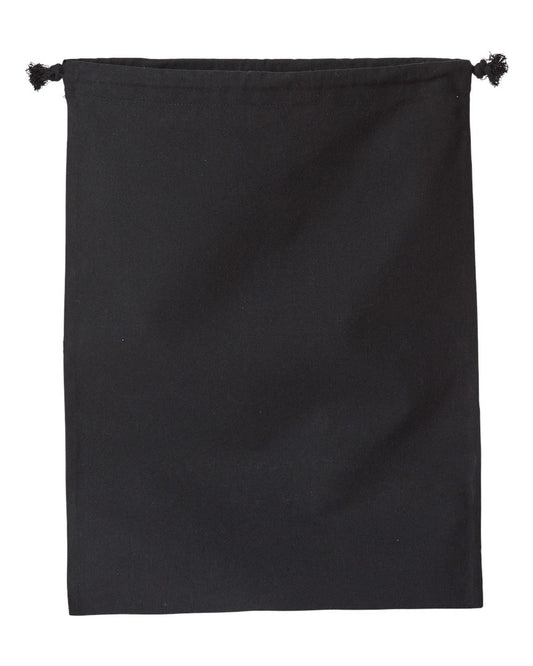 Double Cinch Recycled Canvas Shoe and Accessory Bag - Front - B22166500 - Recycled Black