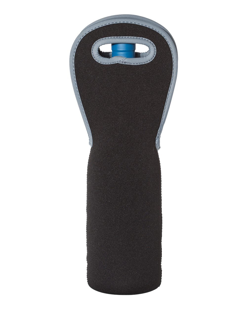 Insulated Neoprene Single Wine Tote - Back - B18866500 - Black