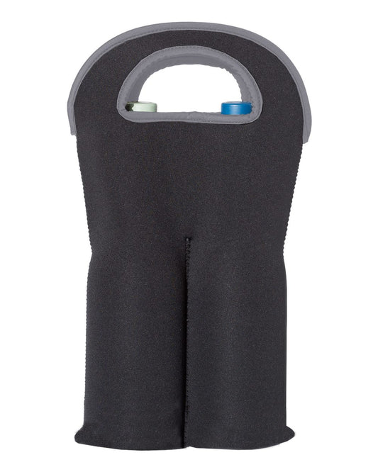 Insulated Neoprene Double Wine Tote - Front - B19966500 - Black