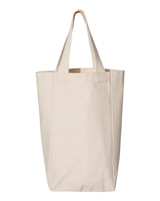 Double Wine Tote - Front - B11266240 - Natural