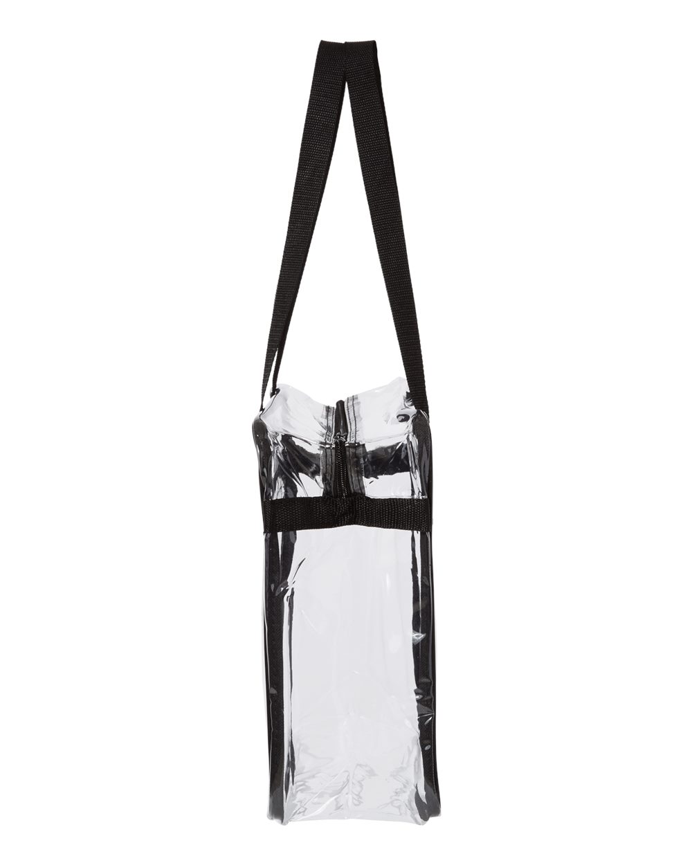 OAD Clear Tote with Zippered Top - DirectSide - B01166500 - Black