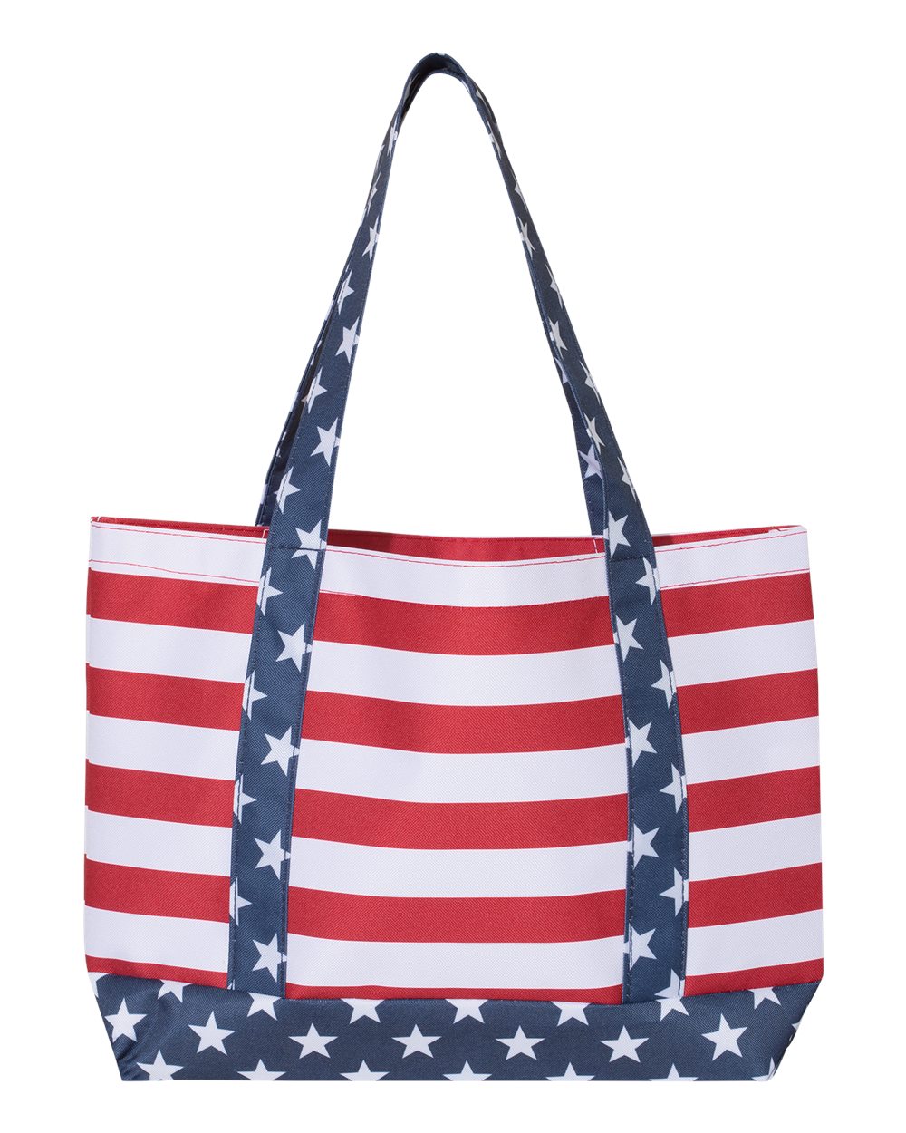 Americana Beach Tote - Back - B06366700 - Red/ White/ Blue