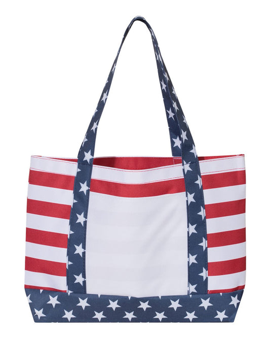 Americana Beach Tote - Front - B06366700 - Red/ White/ Blue