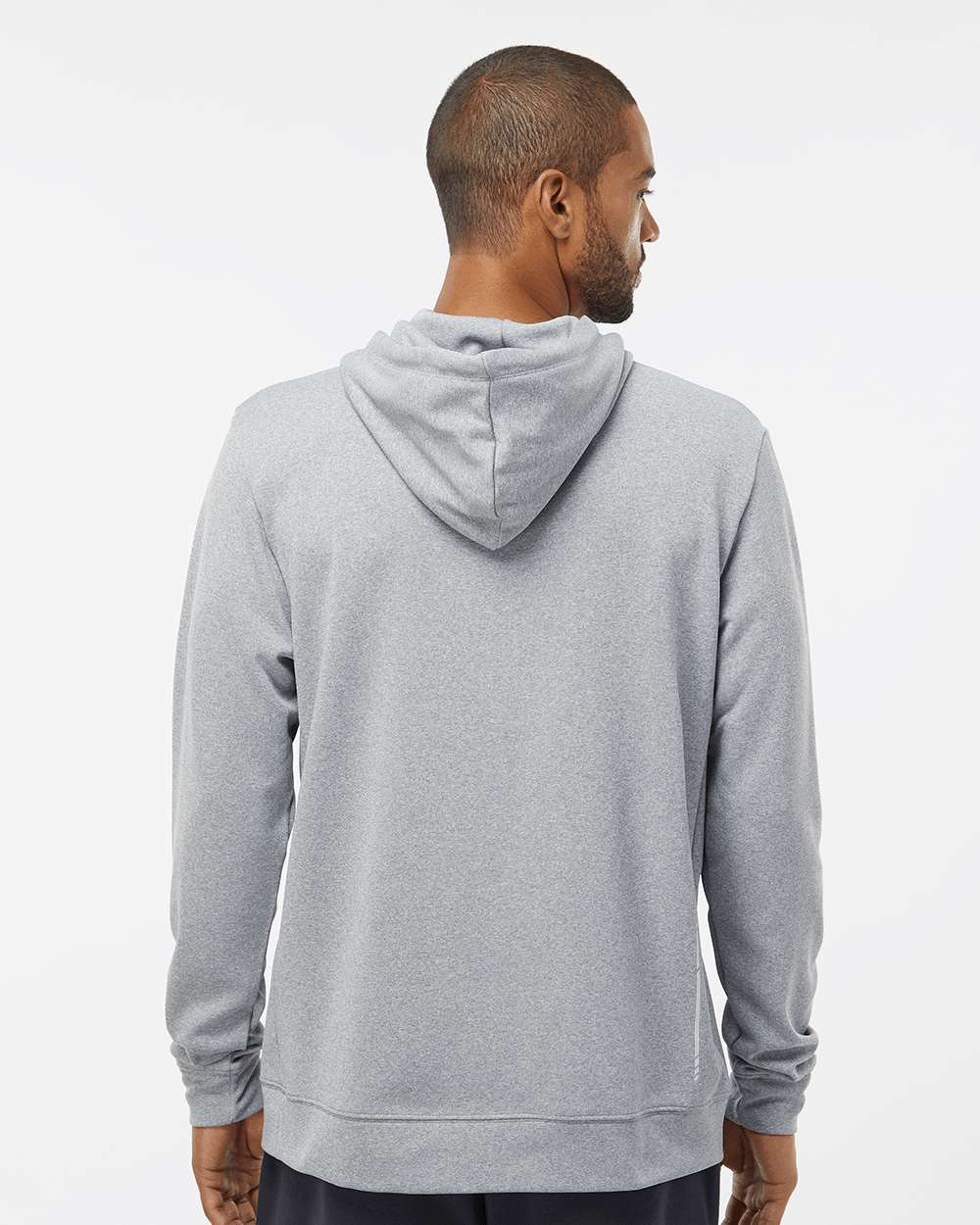 Men's Team Issue Hydrolix Hooded Sweatshirt - OnModelBack - B08887583 - New Granite Heather