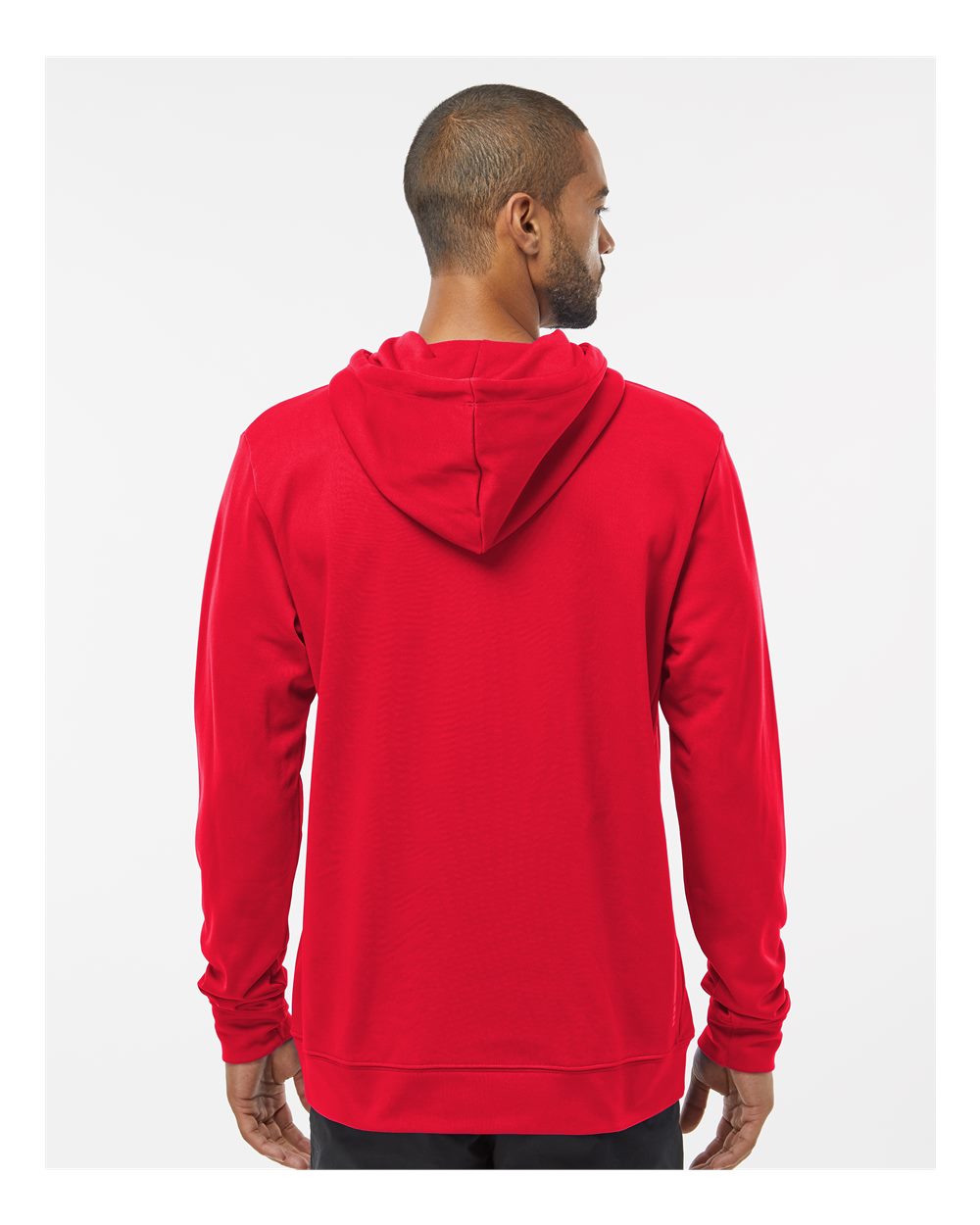 Men's Team Issue Hydrolix Hooded Sweatshirt - OnModelBack - B08887703 - Team Red