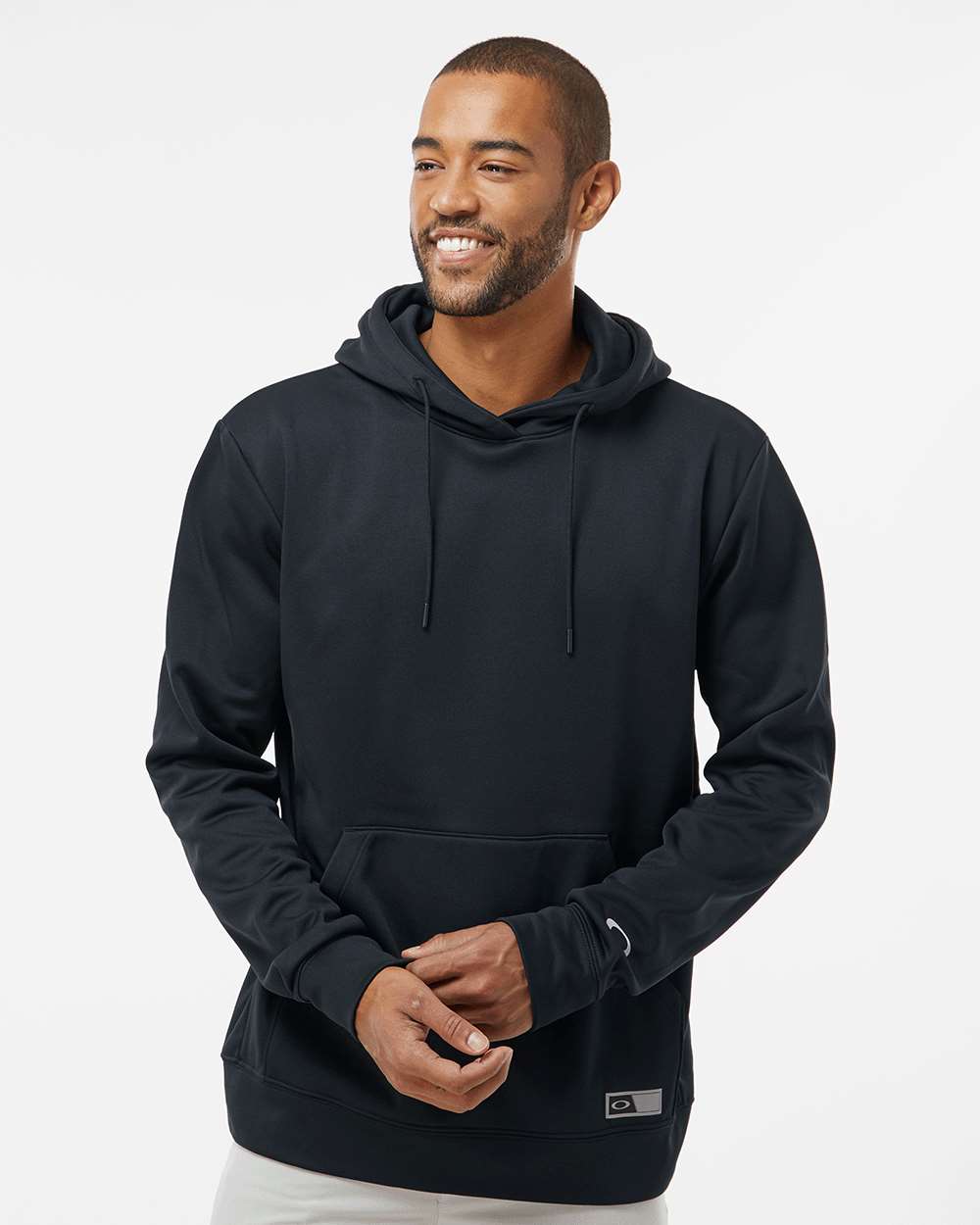 Men's Team Issue Hydrolix Hooded Sweatshirt - OnModelFront - B08887503 - Blackout