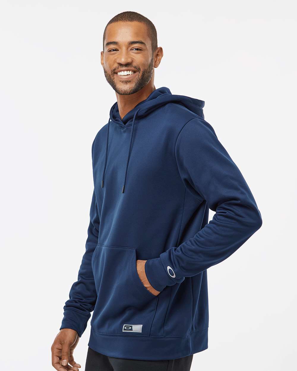 Men's Team Issue Hydrolix Hooded Sweatshirt - OnModelSide - B08887653 - Team Navy